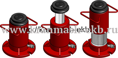 Домкраты грузовые с фиксирующей гайкой ДГ100П100Г Домкраты грузовые с фиксирующей гайкой ДГ100П100Г