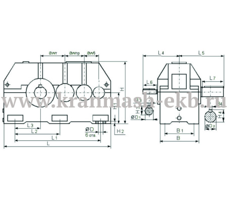 Редуктор 1Ц3У 355 Редуктор 1Ц3У 355