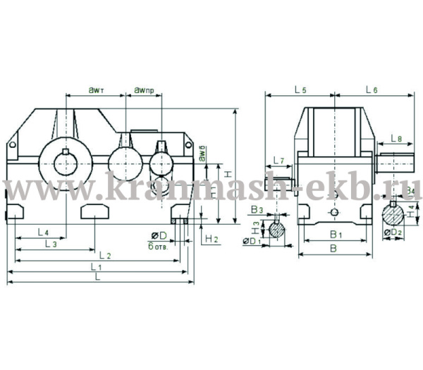 Редуктор Ц3Н 710 Редуктор Ц3Н 710