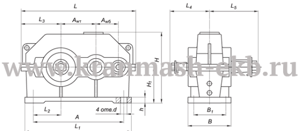 Редуктор 1Ц2У 200 Редуктор 1Ц2У 200