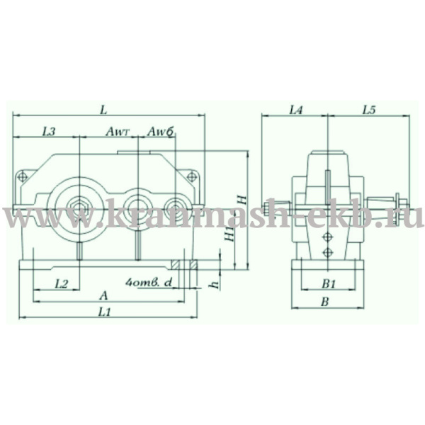 Редуктор 1Ц2У 125 Редуктор 1Ц2У 125