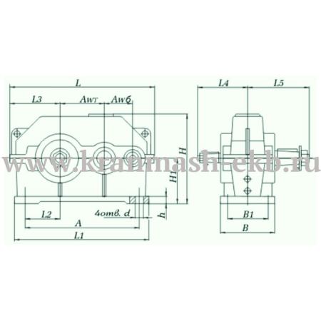 Редуктор 1Ц2У 250 Редуктор 1Ц2У 250
